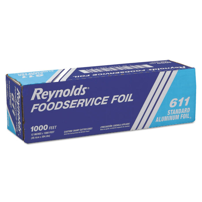 Standard Aluminum Foil Roll, 12" x 1000 ft, Silver