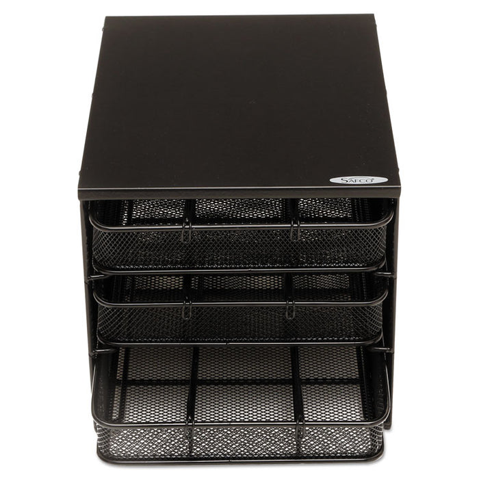 3 Drawer Hospitality Organizer, 7 Compartments, 11.5 x 8.25 x 8.25, Black