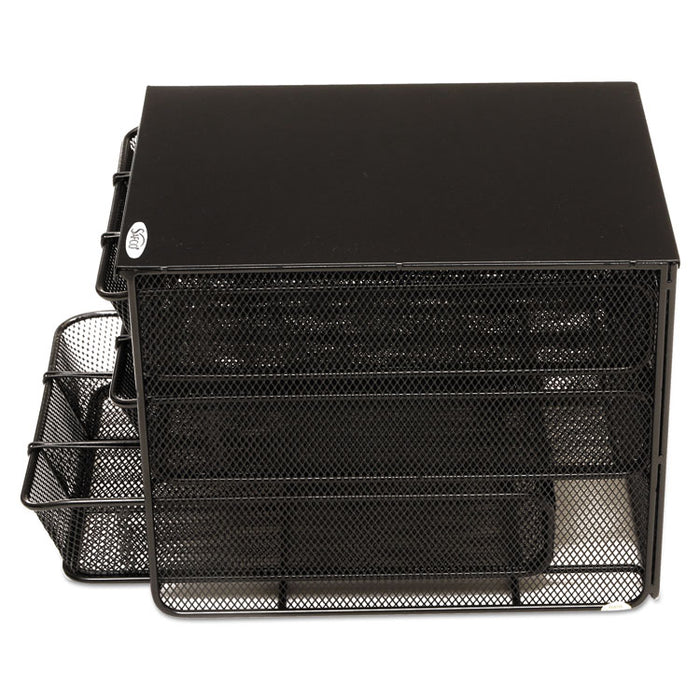 3 Drawer Hospitality Organizer, 7 Compartments, 11.5 x 8.25 x 8.25, Black