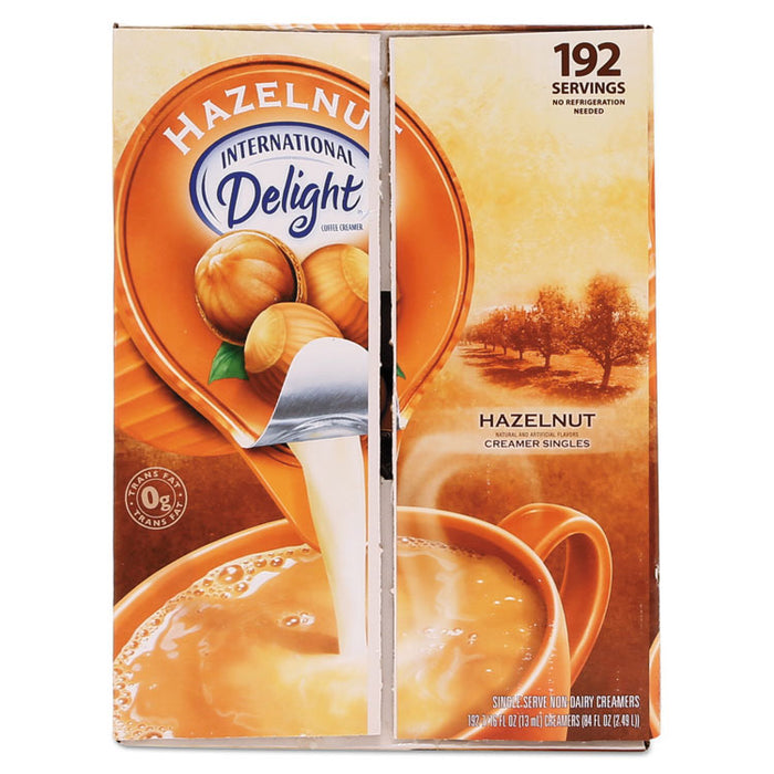 Flavored Liquid Non-Dairy Coffee Creamer, Hazelnut, 0.4375 oz Cups, 192 Cups/CT