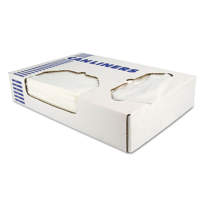 Linear Low Density Can Liners with AccuFit Sizing, 23 gal, 0.9 mil, 28" x 45", Clear, 200/Carton