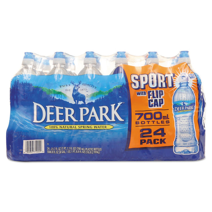 Natural Spring Water, 23.6 oz Bottle, 24 Bottles/Carton