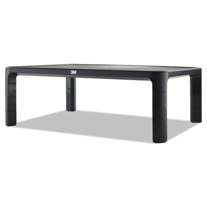 Adjustable Monitor Stand, 16" x 12" x 1.75" to 5.5", Black, Supports 20 lbs