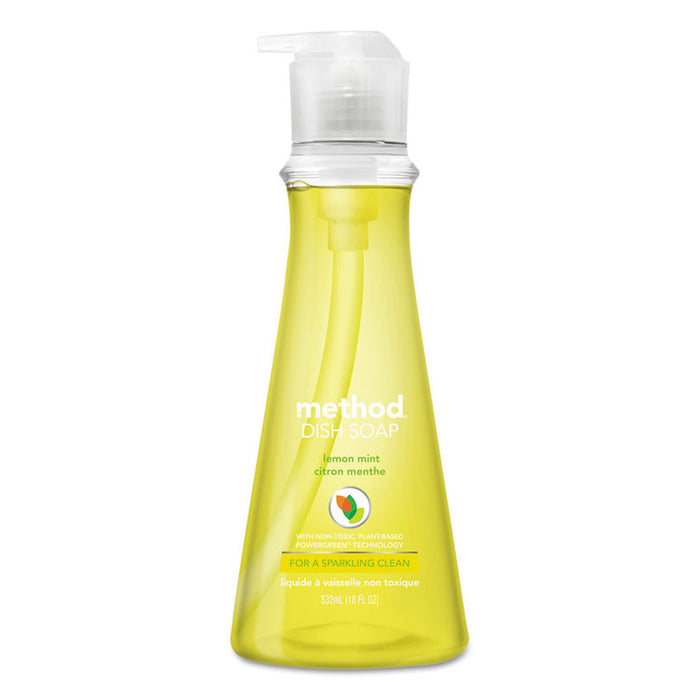 Dish Soap, Lemon Mint, 18 oz Pump Bottle, 6/Carton