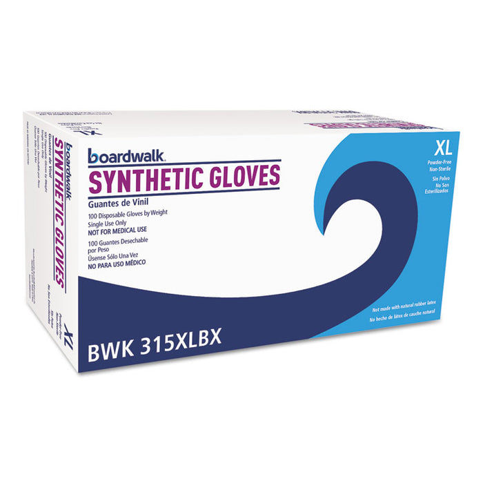 Powder-Free Synthetic Vinyl Gloves, X-Large, Cream, 4 mil, 1000/Carton
