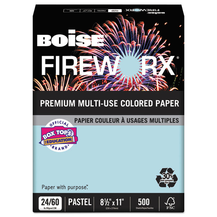 FIREWORX Premium Multi-Use Paper, 24lb, 8.5 x 11, Bottle Rocket Blue, 500/Ream