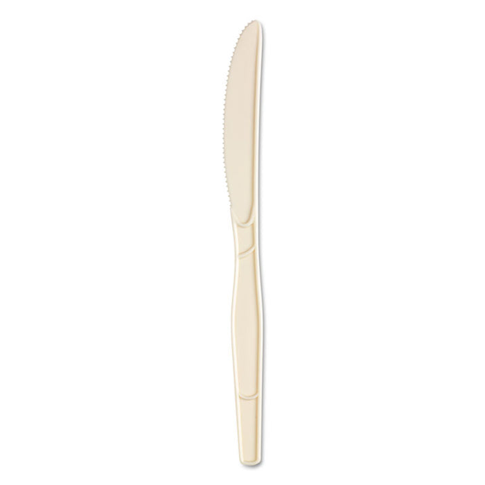 SmartStock Plastic Cutlery Refill, Knives, 7", Series-O Mediumweight Bio-Blend Beige, 40/Pack, 24 Packs/Carton