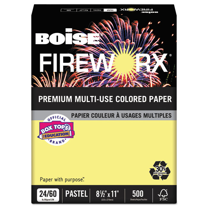 FIREWORX Premium Multi-Use Paper, 24lb, 8.5 x 11, Crackling Canary, 500/Ream
