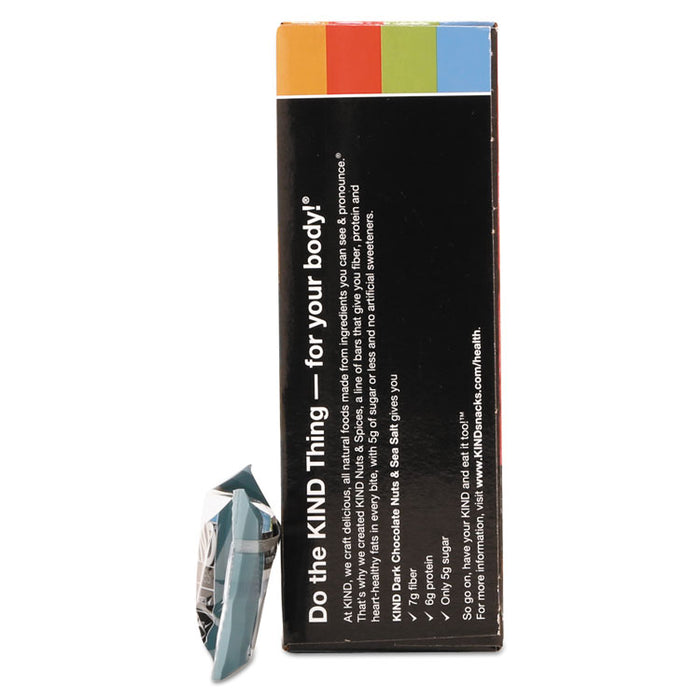 Nuts and Spices Bar, Dark Chocolate Nuts and Sea Salt, 1.4 oz, 12/Box