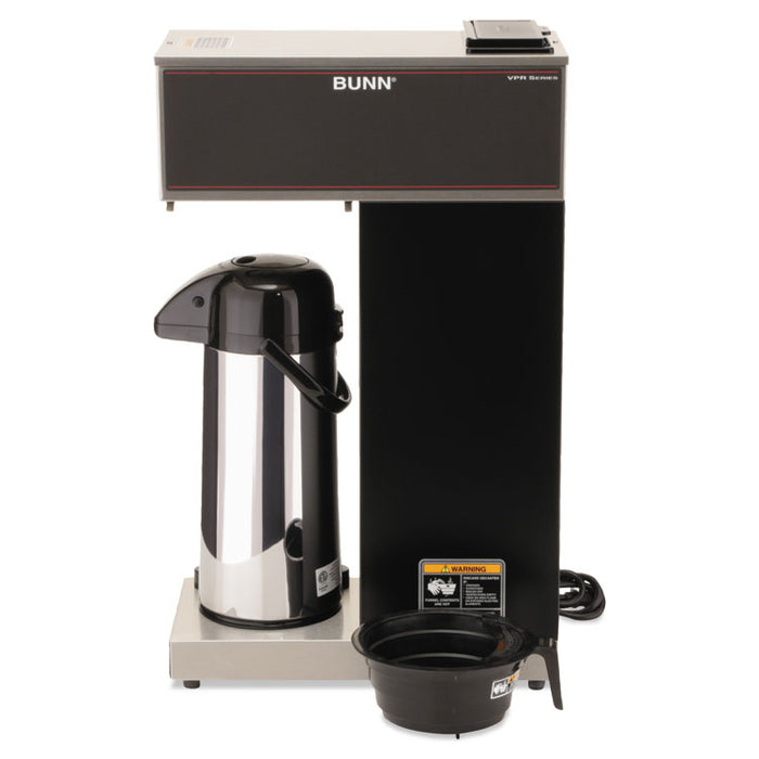 VPR-APS Pourover Thermal Coffee Brewer with 2.2L Airpot, Stainless Steel, Black