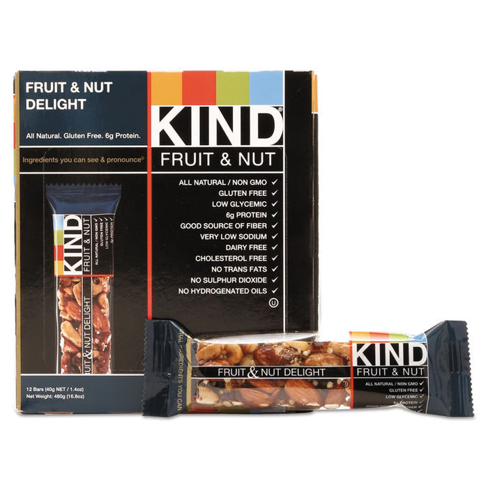 Fruit and Nut Bars, Fruit and Nut Delight, 1.4 oz, 12/Box