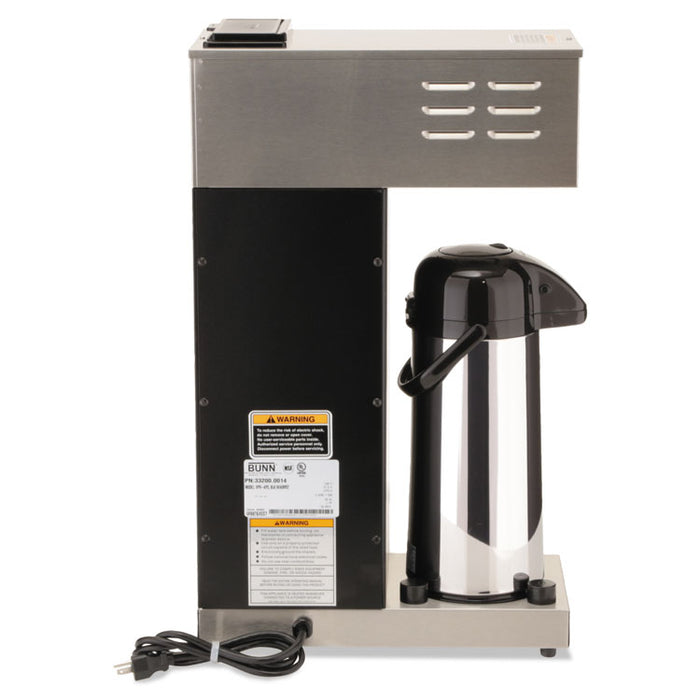 VPR-APS Pourover Thermal Coffee Brewer with 2.2L Airpot, Stainless Steel, Black