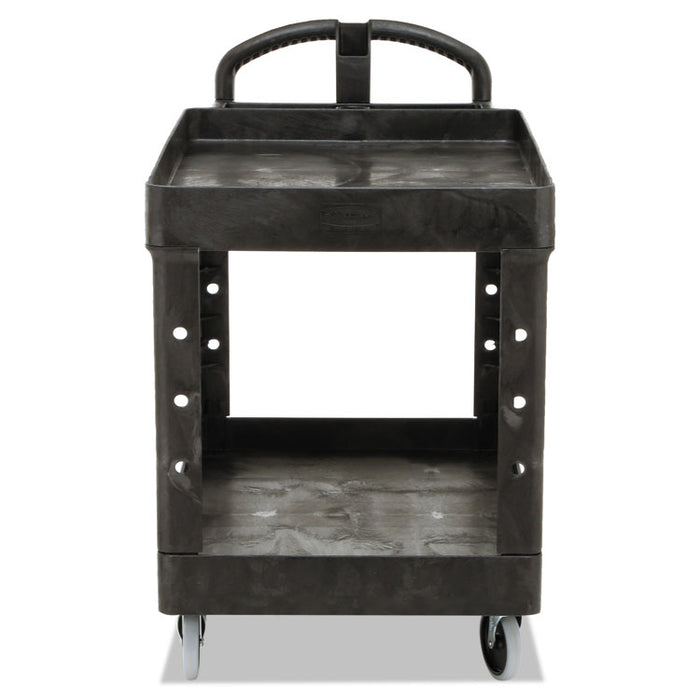 Heavy-Duty Utility Cart, Two-Shelf, 25.9w x 45.2d x 32.2h, Black