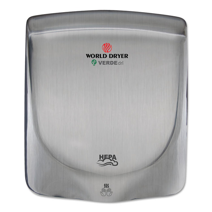VERDEdri Hand Dryer, Stainless Steel, Brushed