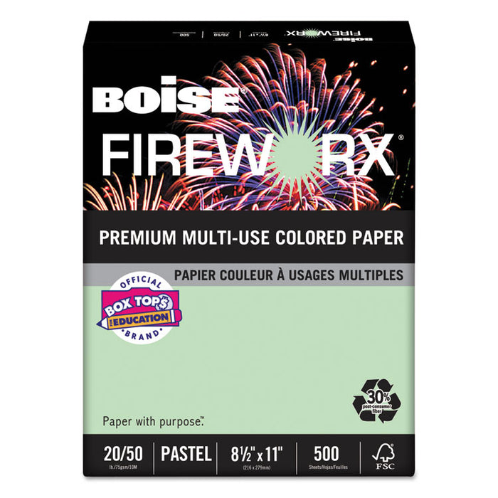 FIREWORX Premium Multi-Use Paper, 20lb, 8.5 x 11, Popper-mint Green, 500/Ream