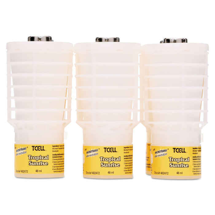 TCell Microtrans Odor Neutralizer Refill, Tropical Sunrise, 48 ml, 6/Carton
