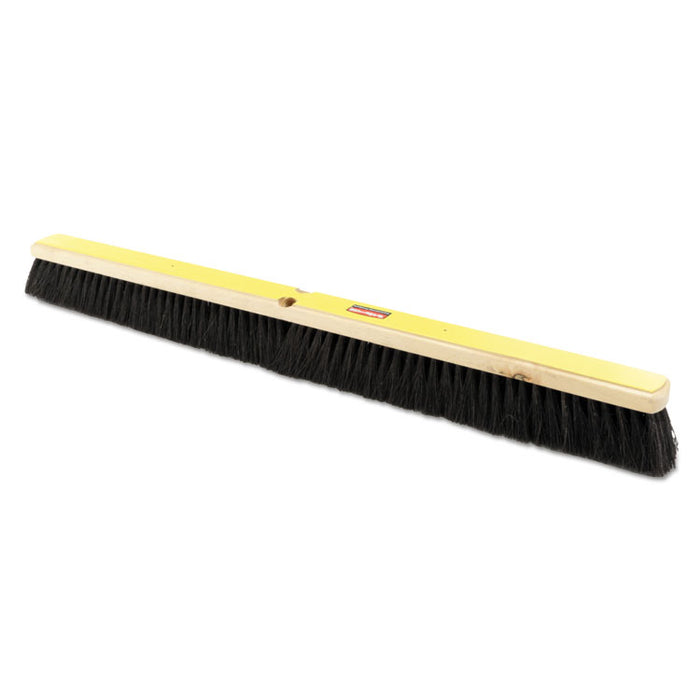 Tampico-Bristle Medium Floor Sweep, 36" Brush, 3" Bristles, Black
