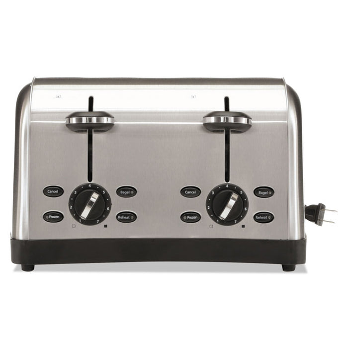 Extra Wide Slot Toaster, 4-Slice, 12 3/4 x 13 x 8 1/2, Stainless Steel