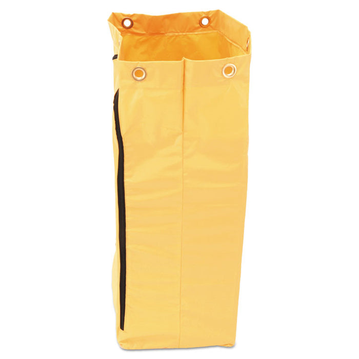 Zippered Vinyl Cleaning Cart Bag, 24 gal, , 17.25" x 30.5", Yellow