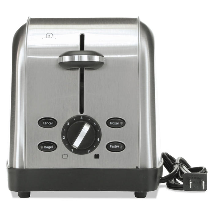Extra Wide Slot Toaster, 2-Slice, 8 x 12 7/8 x 8 1/2, Stainless Steel