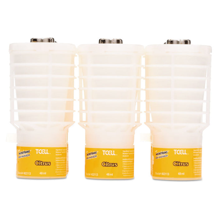 TCell Microtrans Odor Neutralizer Refill, Citrus, 1.62 oz, 6/Carton