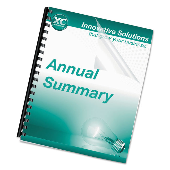 Crystals Transparent Presentation Covers for Binding Systems, Clear, with Square Corners 11 x 8.5, Unpunched, 200/Pack