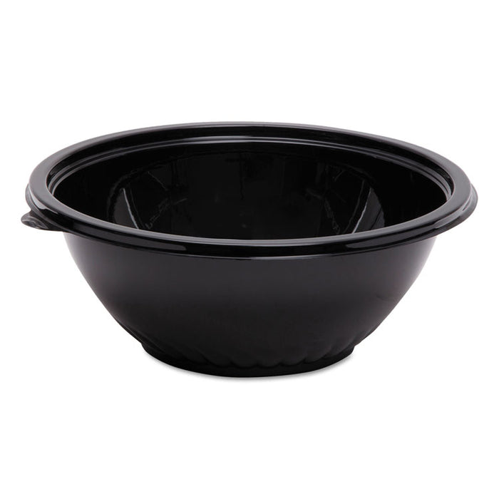 Caterline Pack n' Serve Plastic Bowl, 80 oz, Black, 25/Case