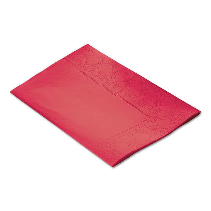 Dinner Napkins, 2-Ply, 15 x 17, Red, 1000/Carton