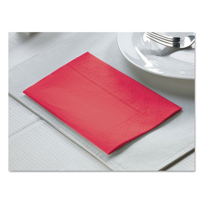 Dinner Napkins, 2-Ply, 15 x 17, Red, 1000/Carton