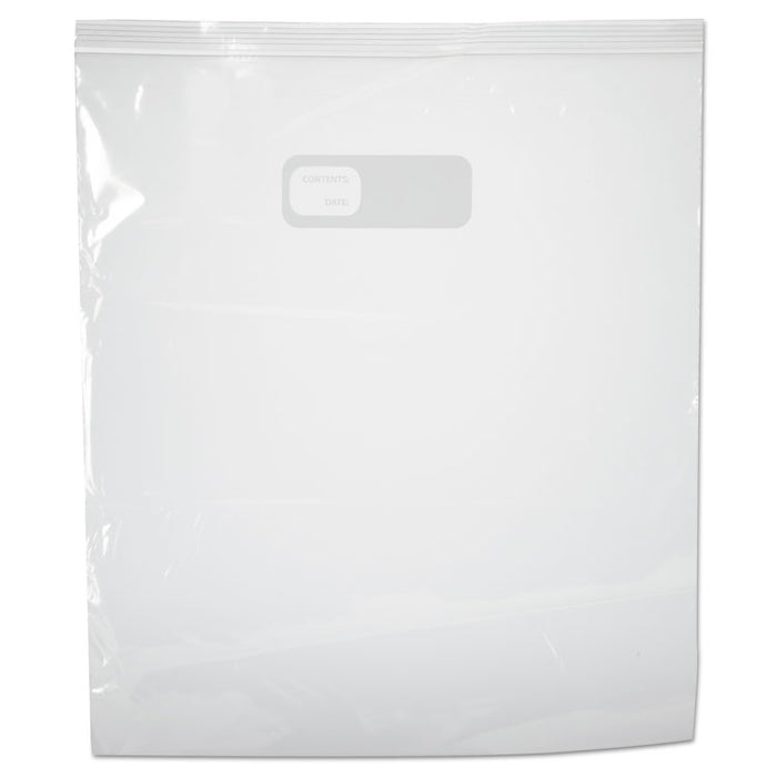Reclosable Food Storage Bags, 2 gal, 1.75 mil, 13" x 15", Clear, 100/Box