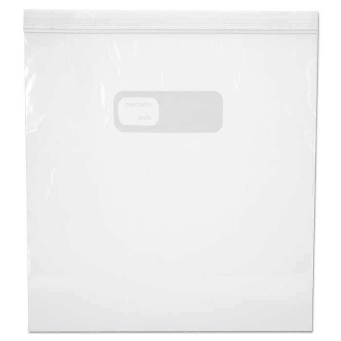 Reclosable Food Storage Bags, 1 gal, 1.75 mil, 10.5" x 11", Clear, 250/Box