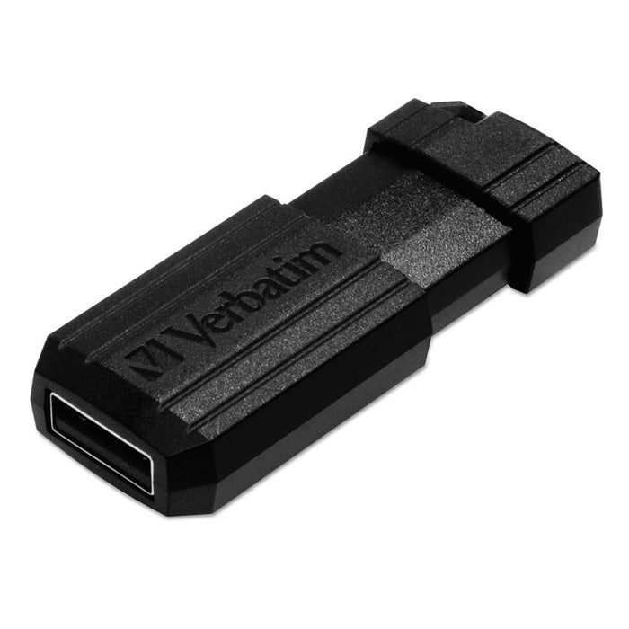 PinStripe USB Flash Drive, 64 GB, Black