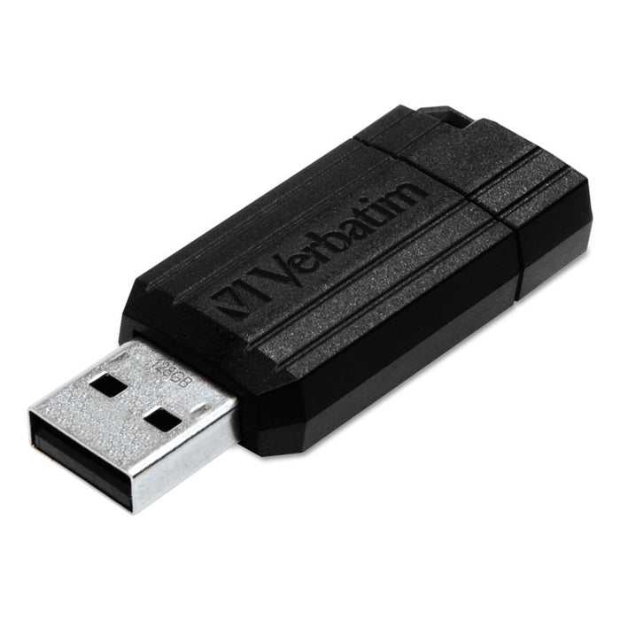 PinStripe USB Flash Drive, 8 GB, Black