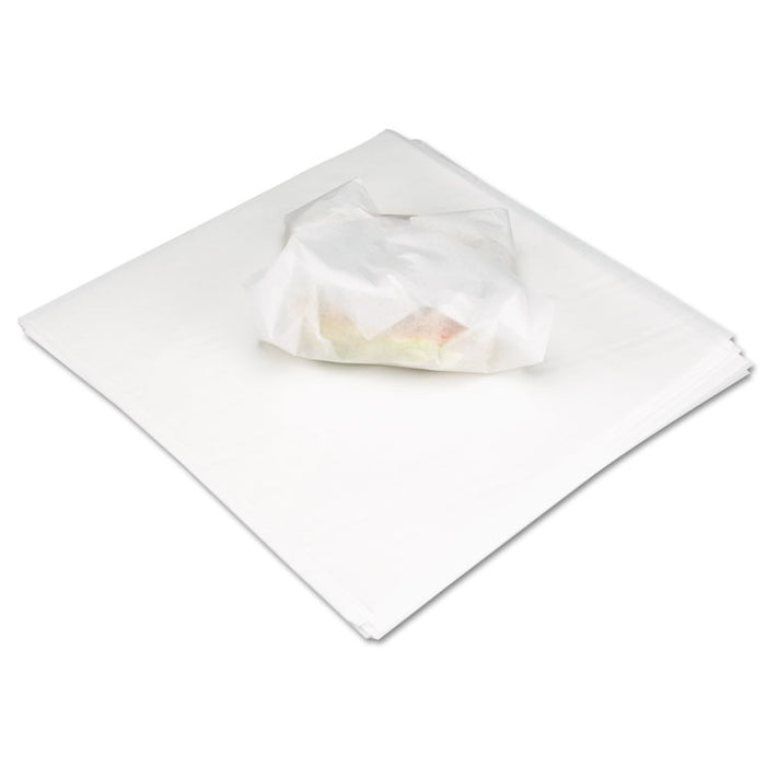 Deli Wrap Dry Waxed Paper Flat Sheets, 12 x 12, White, 1,000/Pack, 5 Packs/Carton