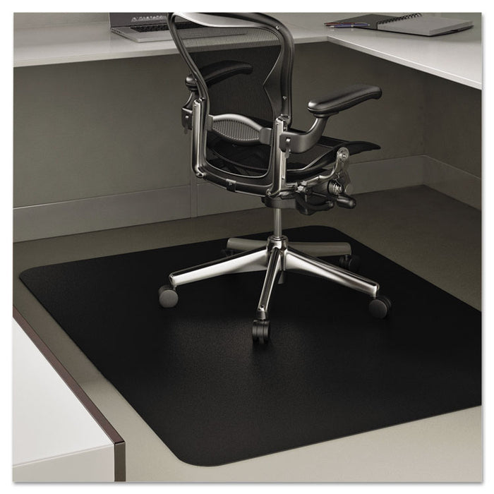 EconoMat All Day Use Chair Mat for Hard Floors, 45 x 53, Rectangular, Black
