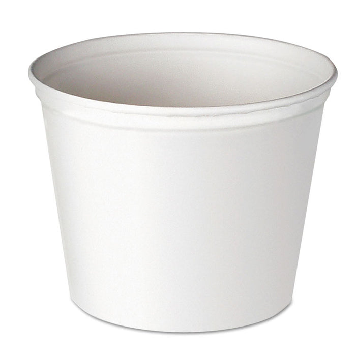 Double Wrapped Paper Bucket, Unwaxed, White, 165oz, 100/Carton
