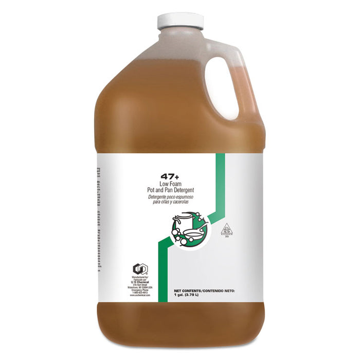 US Chemical Low Foam Pot and Pan Cleaner, 1 gal Bottle, 4/Carton