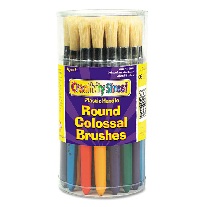 Colossal Brush, Natural Bristle, Round Profile, 30/Set