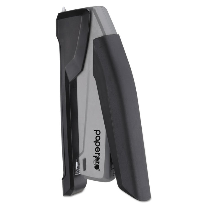 EcoStapler Spring-Powered Desktop Stapler, 20-Sheet Capacity, Black/Gray
