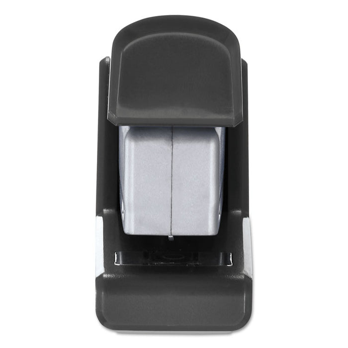 InJoy Spring-Powered Compact Stapler, 20-Sheet Capacity, Black