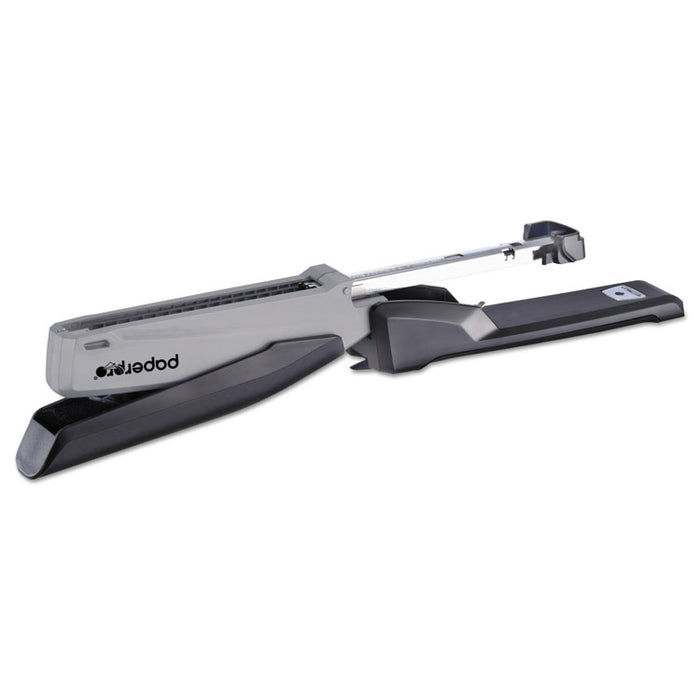 EcoStapler Spring-Powered Desktop Stapler, 20-Sheet Capacity, Black/Gray