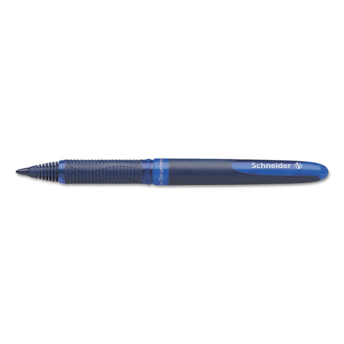 Schneider One Business Stick Roller Ball Pen, 0.6mm, Blue Ink/Barrel, 10/Box