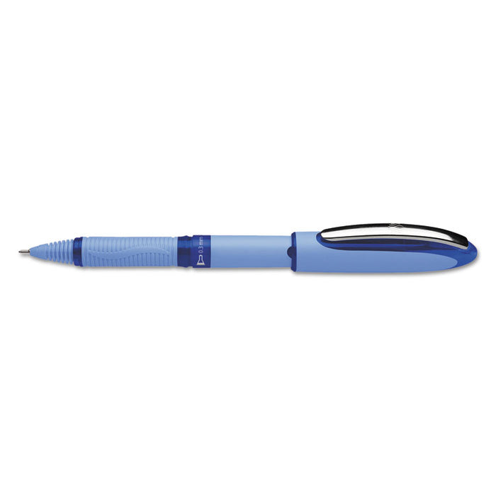 Schneider One Hybrid Stick Roller Ball Pen, 0.3mm, Blue Ink/Barrel, 10/Box