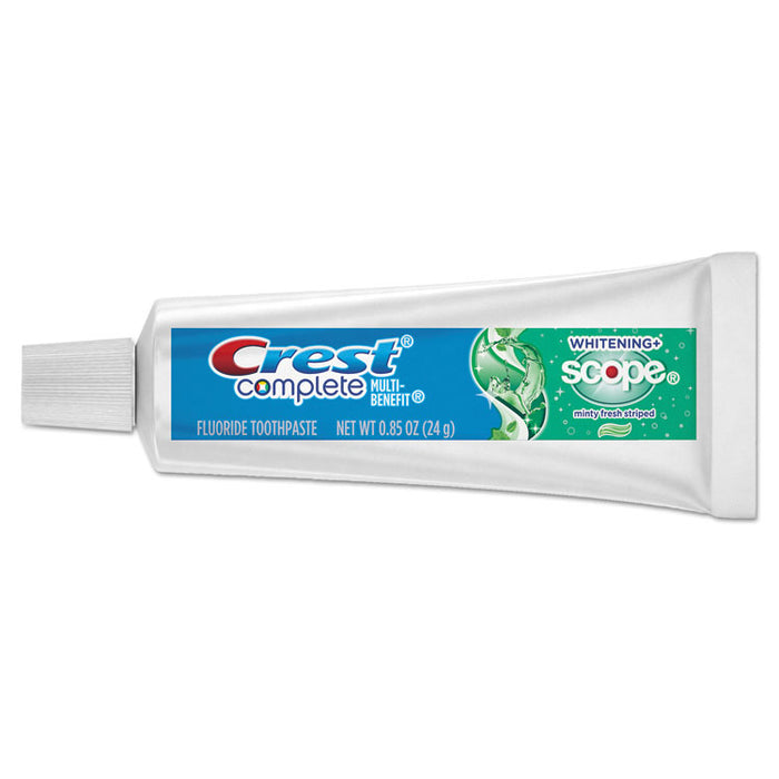 Complete Whitening Toothpaste + Scope, Minty Fresh, 0.85 oz Tube, 72/Carton