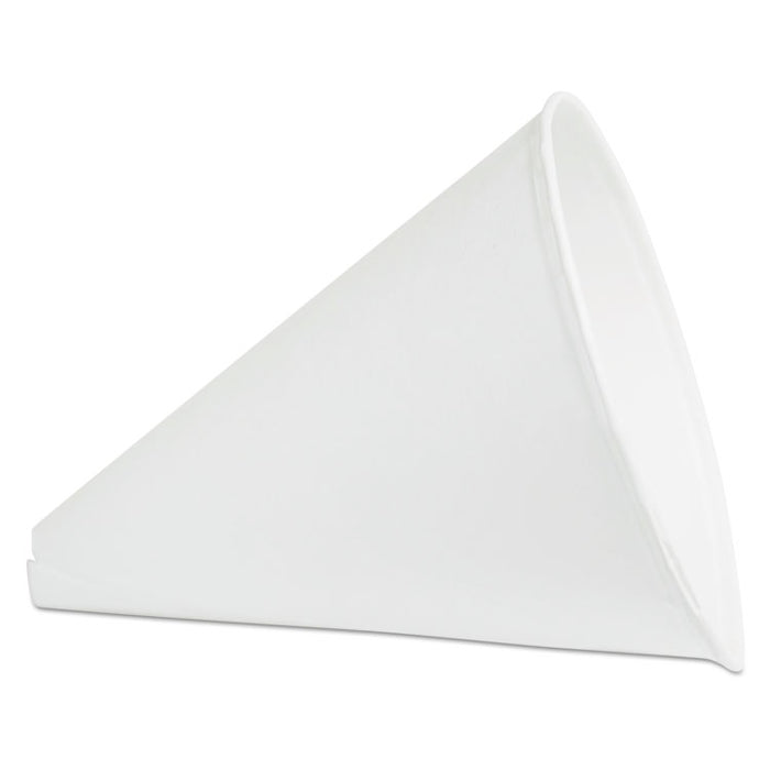 Paper Cone Funnels, 10 oz, White, 1000/Carton