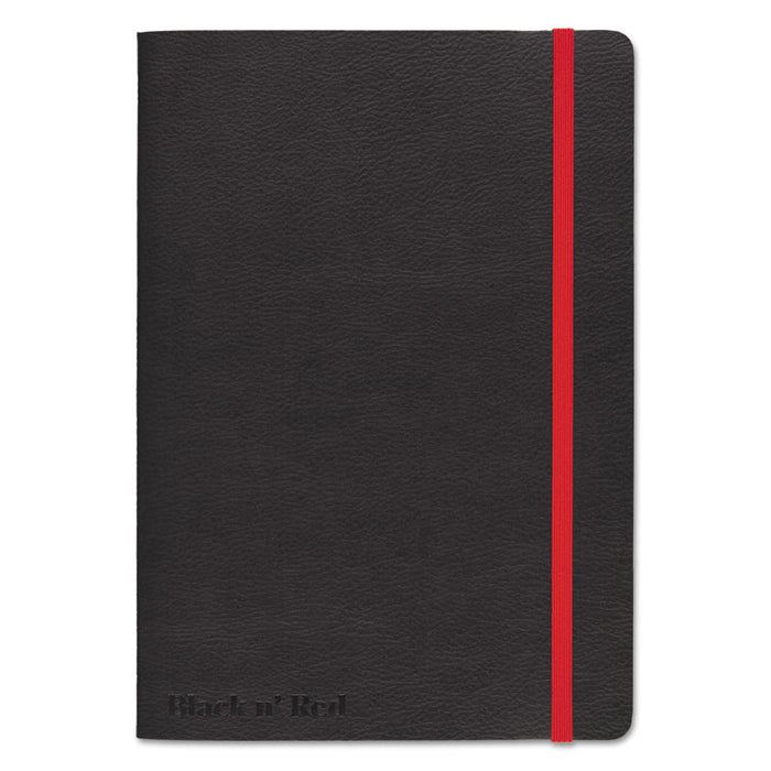 Flexible Cover Casebound Notebook, SCRIBZEE Compatible, 1 Subject, Wide/Legal Rule, Black Cover, 8.25 x 5.75, 71 Sheets