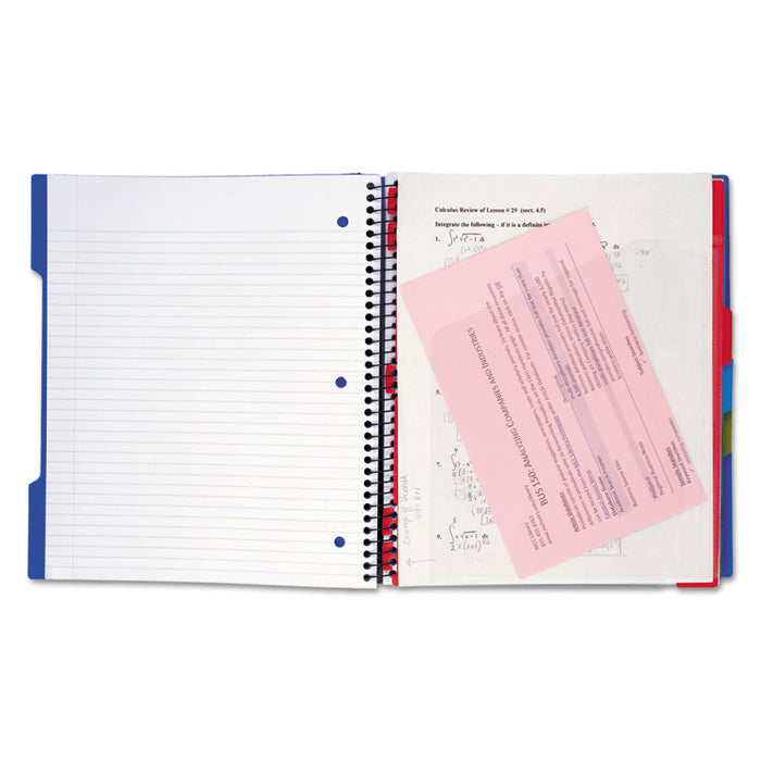 Advance Wirebound Notebook, 3 Subject, Medium/College Rule, Randomly Assorted Covers, 11 x 8.5, 150 Sheets
