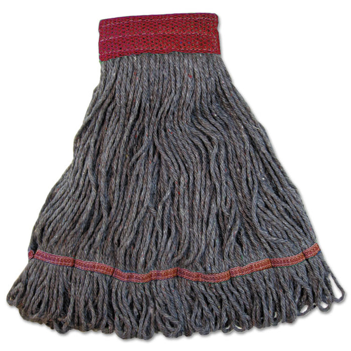 Pro Loop Web/Tailband Mop Head, Blue, Large, 12/Carton