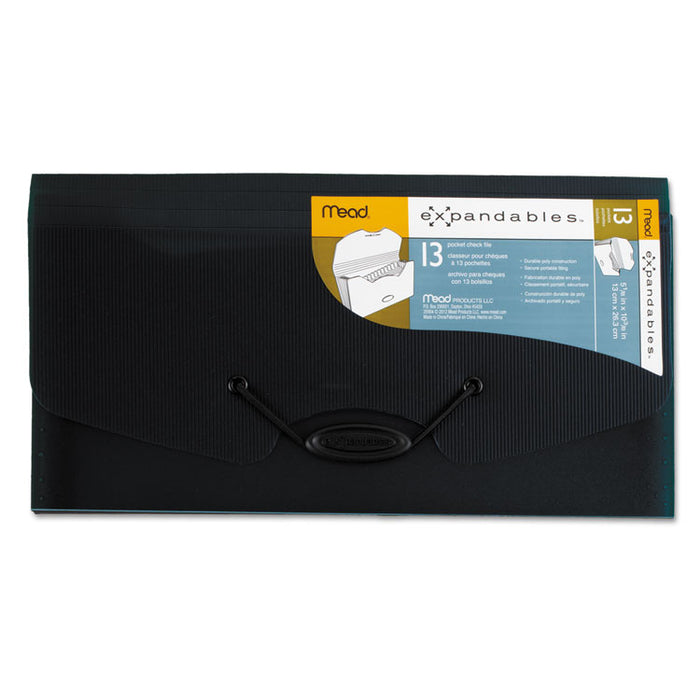 Expandables Expanding File, 13 Sections, Cord/Hook Closure, 1/13-Cut Tabs, Check Size, Randomly Assorted Colors