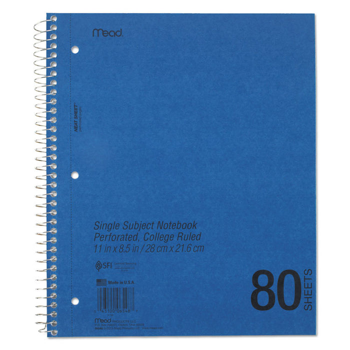 DuraPress Cover Notebook, 1 Subject, Medium/College Rule, Assorted Color Covers, 11 x 8.5, 80 Sheets